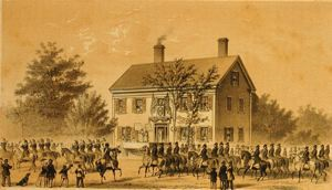 Image of Residence of W.L. Weston Esq. Danvers contained in Proceedings at the Reception and Dinner in Honor of George Peaboy, Esq., of London, by the Citizens of the Old Town of Danvers, October 9, 1856