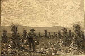 Image of Amid the Stocks O' Standin' Corn....Lyrics of Home-Land by Eugene J. Hall