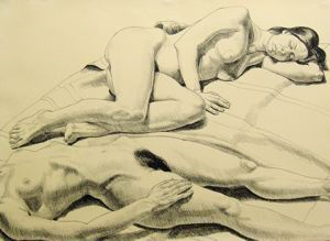 Image of 2 Nudes on a Rug